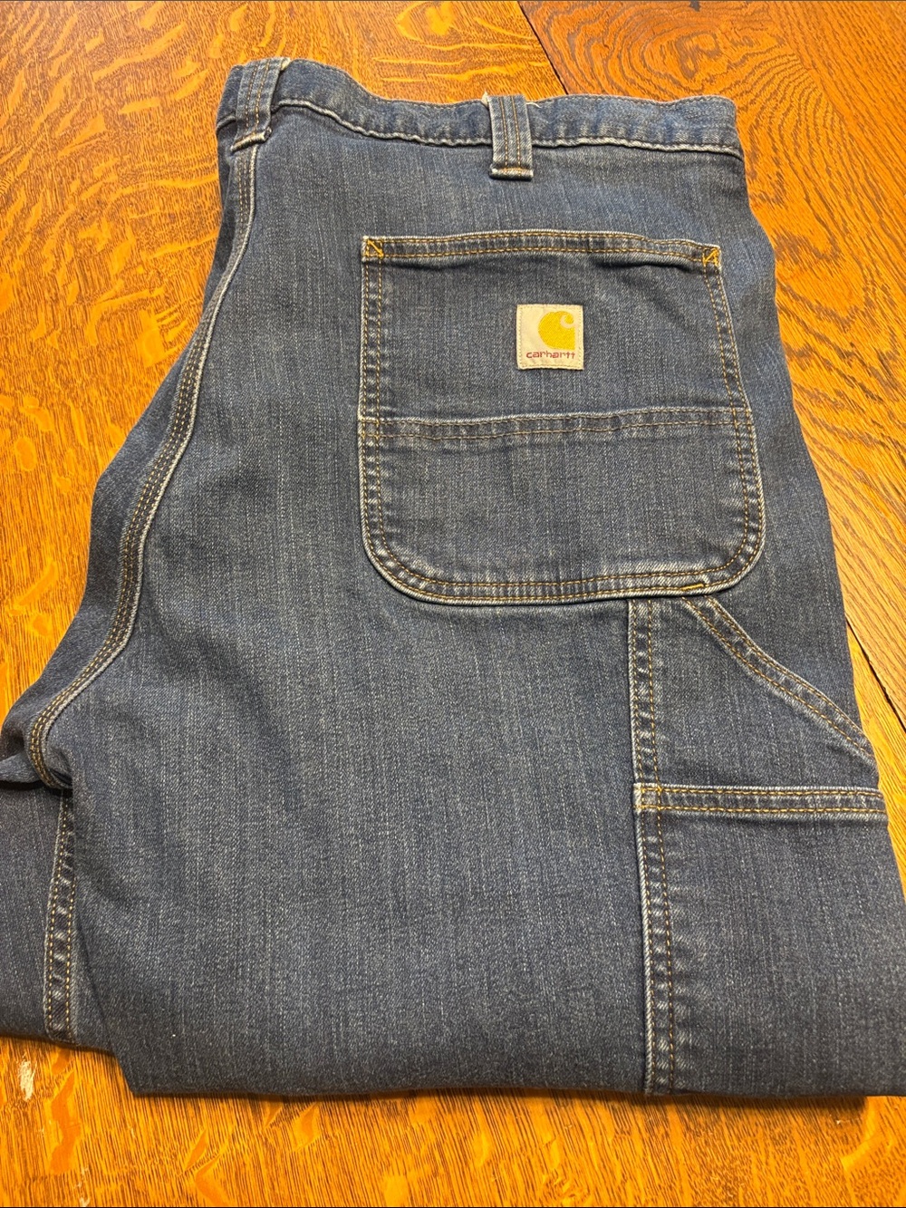 Carhartt Men’s Blue Relaxed Fit Denim Work Jeans
